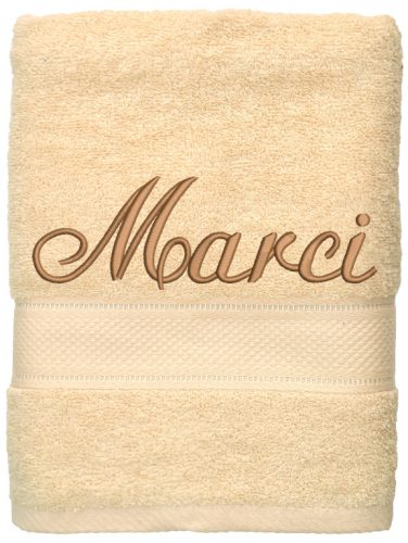 Neves, hímzett törölköző bármilyen névvel, BÉZS