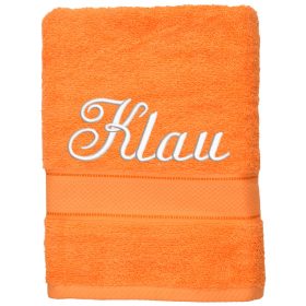   Neves, hímzett törölköző bármilyen névvel, NARANCSSÁRGA