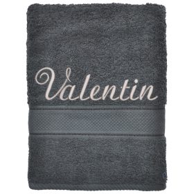   Neves, hímzett törölköző bármilyen névvel, SÖTÉTGRAFIT