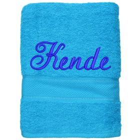   Neves, hímzett törölköző bármilyen névvel, TÜRKIZKÉK