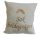 "Sok boldogságot" felirattal + gyűrűvel hímzett párna, krém - esküvői ajándék