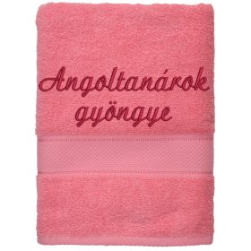 Lazac hímzett törölköző egyedi felirattal