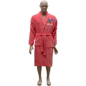 Hímzett, női hosszú fazonú köntös, lazac S