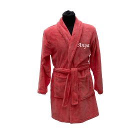 Hímzett, női rövid fazonú köntös, lazac S