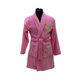 Hímzett, női rövid fazonú köntös, rózsaszín S