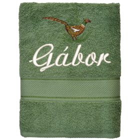 Hímzett törölköző bármilyen névvel + mintával, MOHA