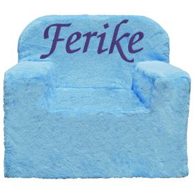 Névvel hímzett gyermekfotel, világoskék, névre szóló hímzett gyerekfotel