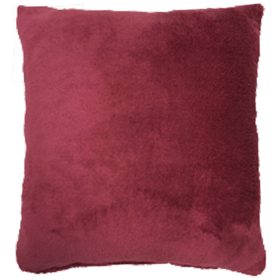 Névvel + mintával hímzett párna, burgundi