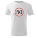 50-es felirattal hímzett számos férfi póló 5XL