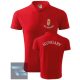Hímzett, férfi galléros póló címer + Hungary felirattal, piros 2XL