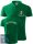 Hímzett, férfi galléros póló címer + Hungary felirattal, zöld XL