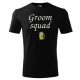 "Groom squad" felirattal hímzett póló, fekete fehér hímzéssel 3XL, legénybúcsú póló, egyedi ajándékötlet