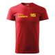 Hímzett Forma-1 póló + LECRERC piros-sárga, férfi 3XL