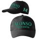 Hímzett Forma-1 baseball sapka + ALONSO fekete, unisex – Forma-1 ajándékötlet Fernando Alonso rajongóknak 