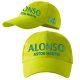 Hímzett Forma-1 baseball sapka + ALONSO sárga, unisex – Forma-1 ajándékötlet Fernando Alonso rajongóknak 