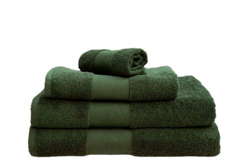 Neves, hímzett PRÉMIUM törölköző bármilyen névvel, SÖTÉT ZÖLD