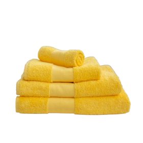   Neves, hímzett PRÉMIUM törölköző bármilyen névvel, NAPSÁRGA