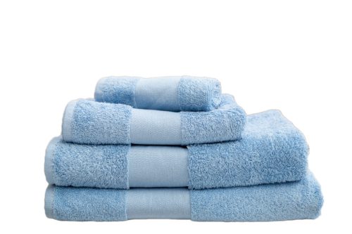 Neves, hímzett PRÉMIUM törölköző bármilyen névvel, VILÁGOS KÉK