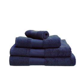   Névvel + mintával hímzett PRÉMIUM törölköző, SÖTÉT KÉK