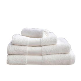 Névvel + mintával hímzett PRÉMIUM törölköző, FEHÉR