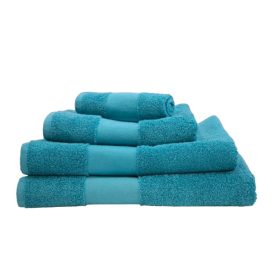   Névvel + mintával hímzett PRÉMIUM törölköző, TÜRKIZ ZÖLD