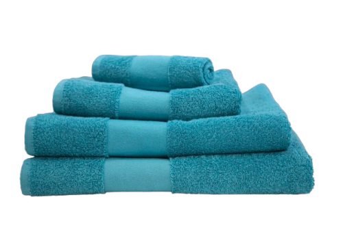 Hímzett PRÉMIUM törölköző 2-3 szavas felirattal + mintával, TÜRKIZ ZÖLD