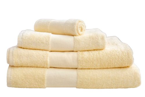 Hímzett PRÉMIUM törölköző 2-3 szavas felirattal + mintával, VANILIA