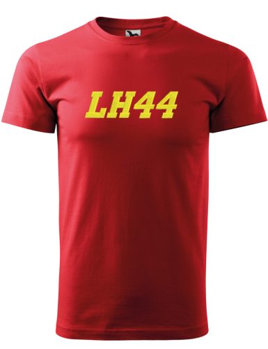 Hímzett Forma-1 póló + HAMILTON piros-sárga, férfi S