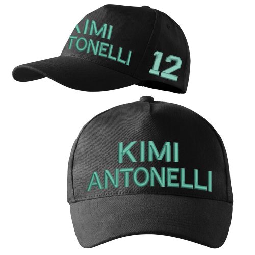 Hímzett Forma-1 baseball + ANTONELLI fekete, unisex