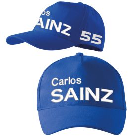 Hímzett Forma-1 baseball + SAINZ királykék, unisex