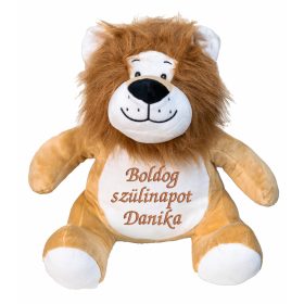 Hímzett plüss oroszlán, névvel vagy felirattal