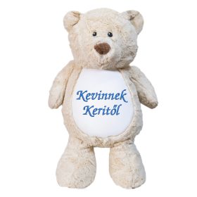 Hímzett plüss Teddy maci, névvel vagy felirattal