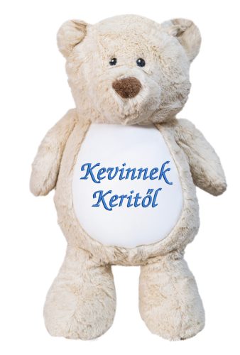 Hímzett plüss Teddy maci, névvel vagy felirattal