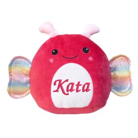 Hímzett, plüss pillangó párna, névvel vagy felirattal