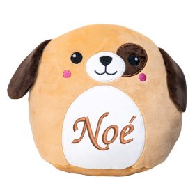 Hímzett, plüss kutya párna, névvel vagy felirattal