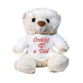 Hímzett plüss maci, névvel vagy felirattal