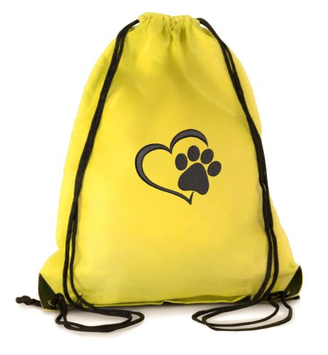 Zsinóros, vízlepergetős táska, SÁRGA