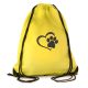 Zsinóros, vízlepergetős táska, SÁRGA