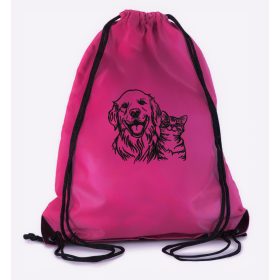 Zsinóros, vízlepergetős táska, PINK