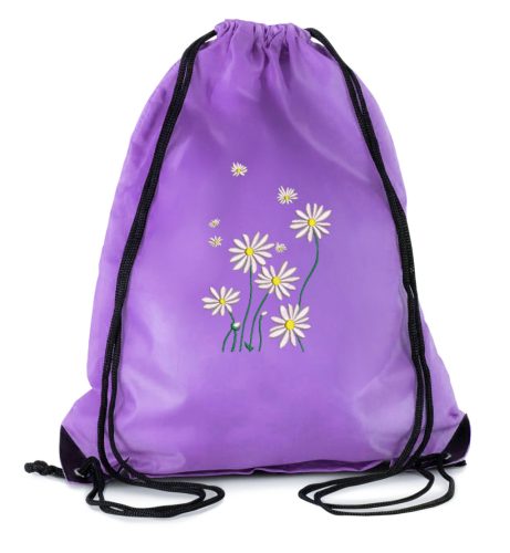 Zsinóros, vízlepergetős táska, LILA