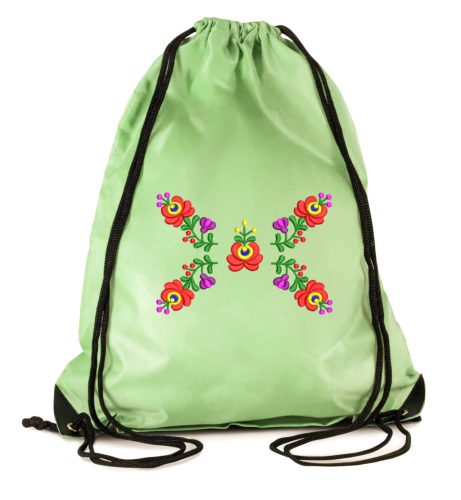 Zsinóros, vízlepergetős táska, HALVÁNYZÖLD