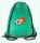 Zsinóros, vízlepergetős táska, ZÖLD
