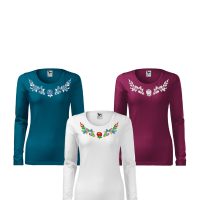 Kalocsai mintás hímzett, hosszúujjú pólók