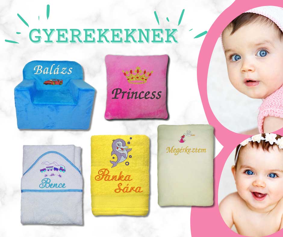 hímzett törölköző