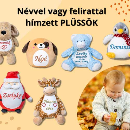 Válasszon hímzett plüsst egyedi karácsonyi ajándéknak!